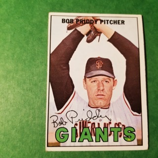 1967 - TOPPS BASEBALL CARD NO. 26 - BOB PRIDDY - GIANTS - EXMT/NRMT.