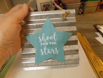Galvinized aluminum shoot for the stars ornament with jute string