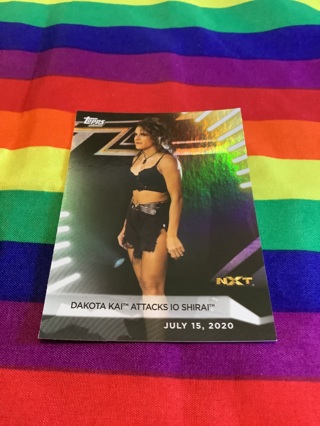 WWE 2021 Collectible Foil Wrestling Card #44 Dakota Kai 