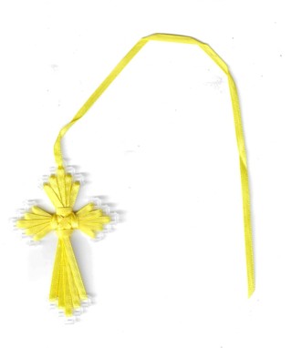 Plastic Mesh Cross - First Communion, baptismal, Conformation