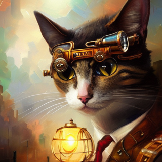 Listia Digital Collectible: Steampunk Cat