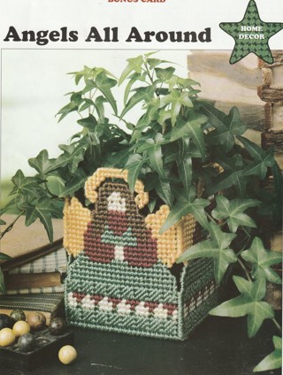 Plastic Canvas Leaflet: Angels All Around (for potted Plants or as Container