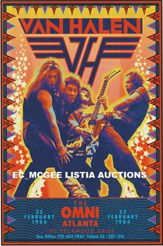 VAN HALEN POSTCARD SIZE CLASSIC ROCK POSTER 