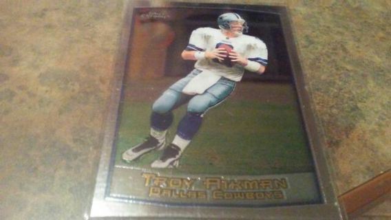 1999 TOPPS CHROME TROY AIKMAN DALLAS COWBOYS FOOTBALL CARD# 90