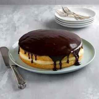 boston cream pie and on back fudgy chocolate layer cake recipes