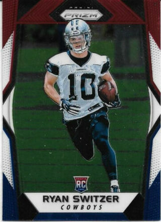 2017 PRIZM RYAN SWITZER RED - WHITE & BLUE ROOKIE CARD