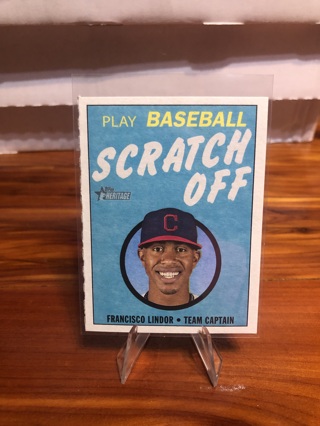 Francisco Lindor 2019 Topps Heritage Play Baseball Scratch Off #12   (Unscratched)