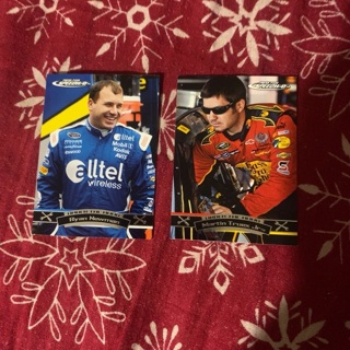 Two NASCAR trading cards