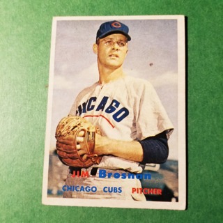 1957 - TOPPS BASEBALL CARD NO. 155 - JIM BROSNAN - CUBS