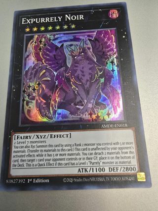 Yugioh Expurrely Noir holo card AMDE-EN018