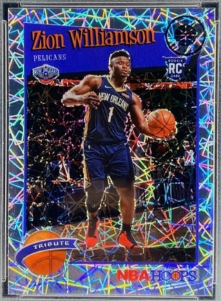 Zion Williamson - 2019 Hoops Premium Silver Laser Holo Parallel Rookie RC NM