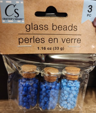 RESERVED - NEW - Crafter's Square - Blue Glass Beads