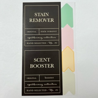 Stain Remover & Scent Booster Laundry Labels