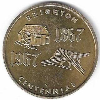 1967 Brighton, Michigan Centennial Token