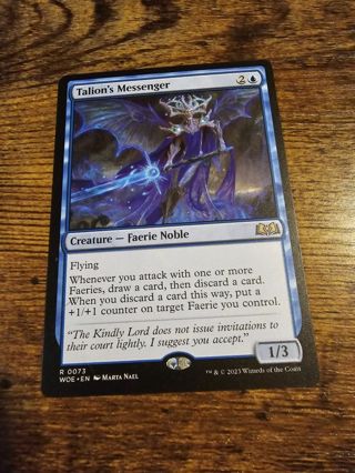 Magic the gathering mtg Talions Messenger rare card Wilds of Eldraine