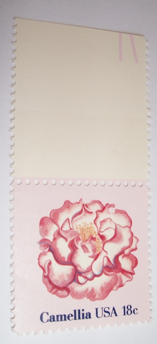 Scott #1877, Camellia, One Useable 18¢ US Postage Stamp Has Original Gum.