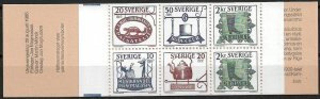 1986 Sweden 1550a complete MNH Trade Signs booklet