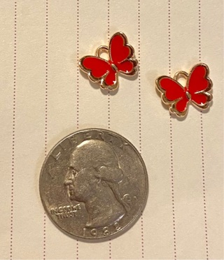 2 pc Butterfly charms  