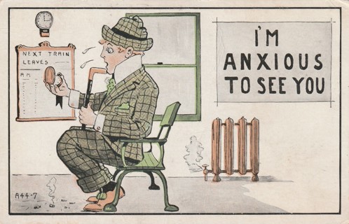 Vintage Used Postcard: 1916 I'm Anxious to See You