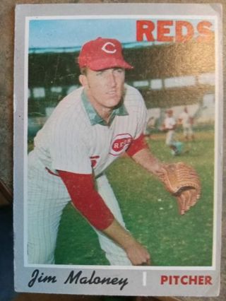 1970 T.C.G. JIM MALONEY CINCINNATI REDS BASEBALL CARD# 320