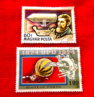 2- Magyar Posta {Hungary} Postage Stamps.