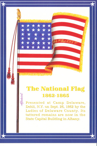 Vintage Postcard The National Flag 1862-1865