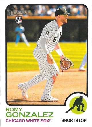 2022 Topps Heritage #164 Romy Gonzalez RC Chicago White Sox