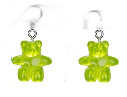 SP GREEN GUMMY BEAR EARRINGS (PLEASE READ DESCRIPTION