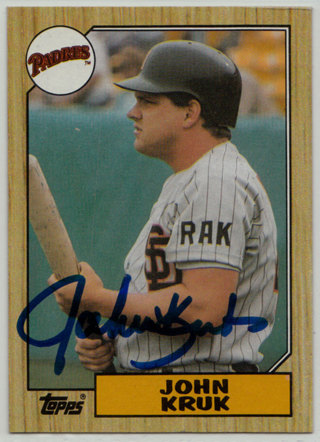 1987 Topps RC #123 - John Kruk autograph (mid)