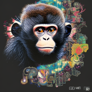 Listia Digital Collectible: [A17] Monkey Art Collection: #012