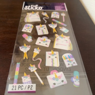 Sticko dimensional unicorn items stickers 