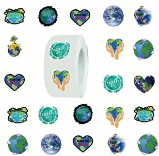 ➡️⭕(10) 1" EARTH DAY STICKERS!!