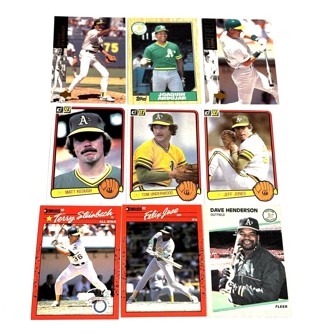 A's -( Card Lot - Eckersley,Andujar,Underwood,Steinbach,Jose,Henderson