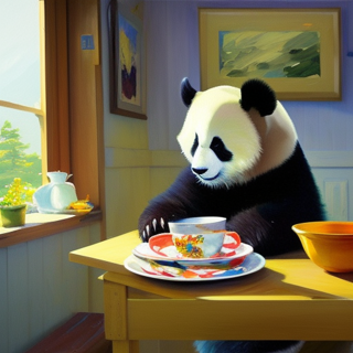 Listia Digital Collectible: Panda Breakfast