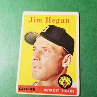 1958 - TOPPS BASEBALL CARD NO. 345 - JIM HEGAN - TIGERS