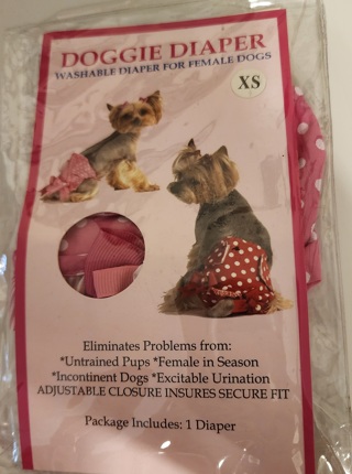 NEW - Doggie Diaper - Pink Washable Diaper - size XS