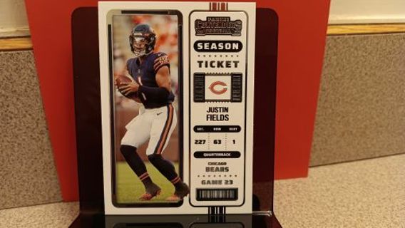 2022 PANINI CONTENDERS JUSTIN FIELDS SEASON TICKET # 20 CHICAGO BEARS