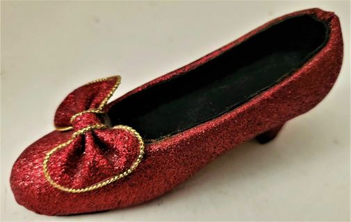 2000 Miniature Ruby Slipper- Wizard of Oz - 4" long - 3 oz. - VG condition