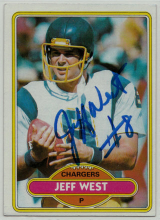 1980 Topps #439 - Jeff West autograph (mid)