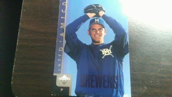 1997 UPPER DECK JEFF D'AMICO MILWAUKEE BREWERS BASEBALL. CARD# 122