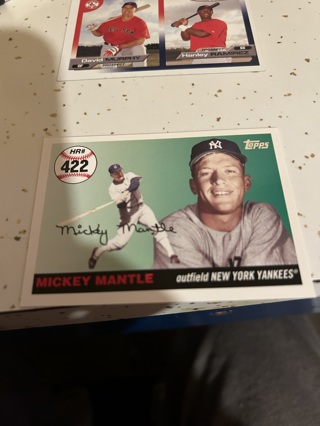 2007 topps mickey mantle home run history hr 422