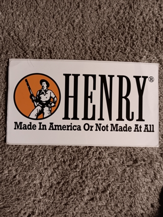 HUNT WITH A HENRY GUN STICKER 