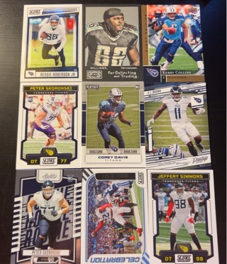 9 Tennessee Titans football cards 