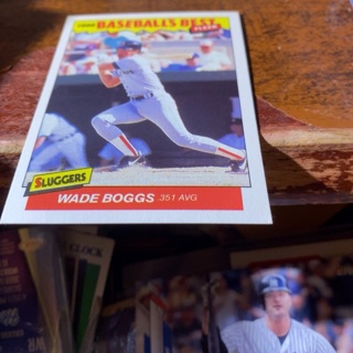 1986 fleer baseball’s best sluggers wade Boggs baseball card 