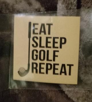 Golf eat repeat stickers 3x3