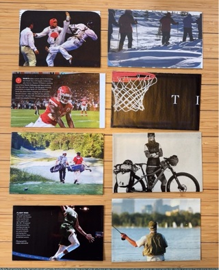 8 Variety Sports Theme Recycled Magazine Page Envelopes