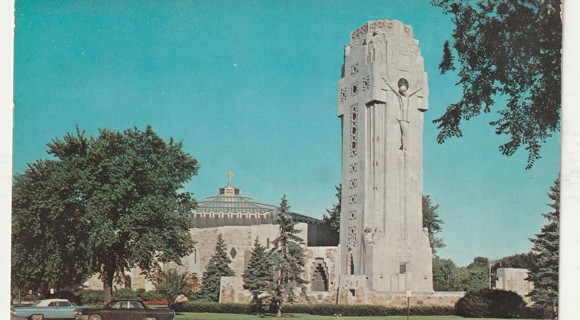 Vintage Used Postcard: a: 1968 Shrine of the Little Flower, Royal Oak, MI