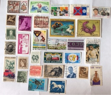 30 stamps from around the world 