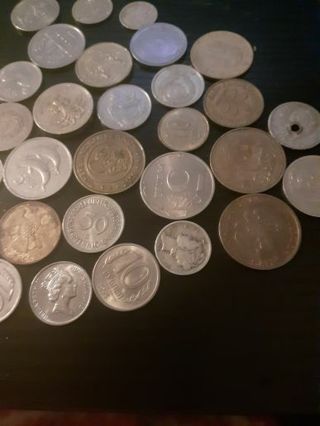 Assorted coins