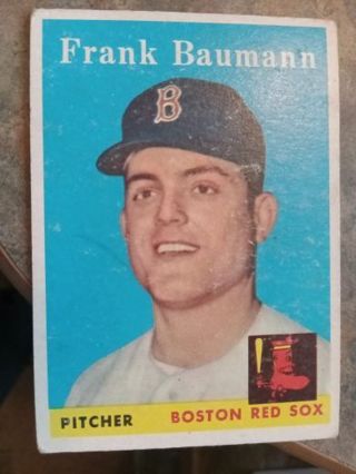 1958 T.C.G. FRANK BAUMANN BOSTON RED SOX BASEBALL CARD# 167